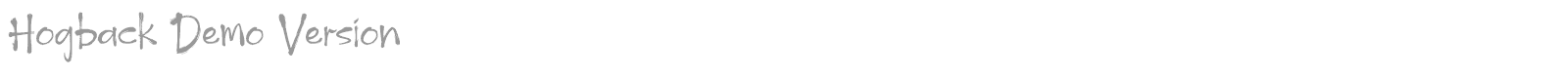 Hogback font preview